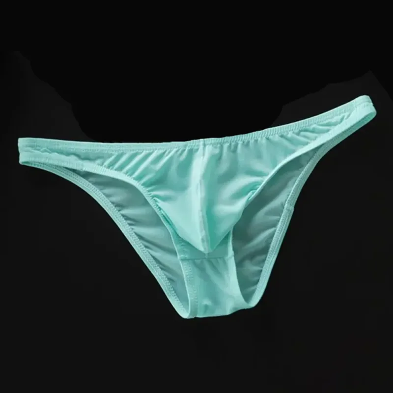Seluar Dalam Samll Ais Sutera U Convex Baru 2026 Lelaki Seluar Dalam Pinggang Rendah Ultra Nipis Seluar Dalam Slip Bikini Lutsinar Saiz Besar M-XXL — image 2