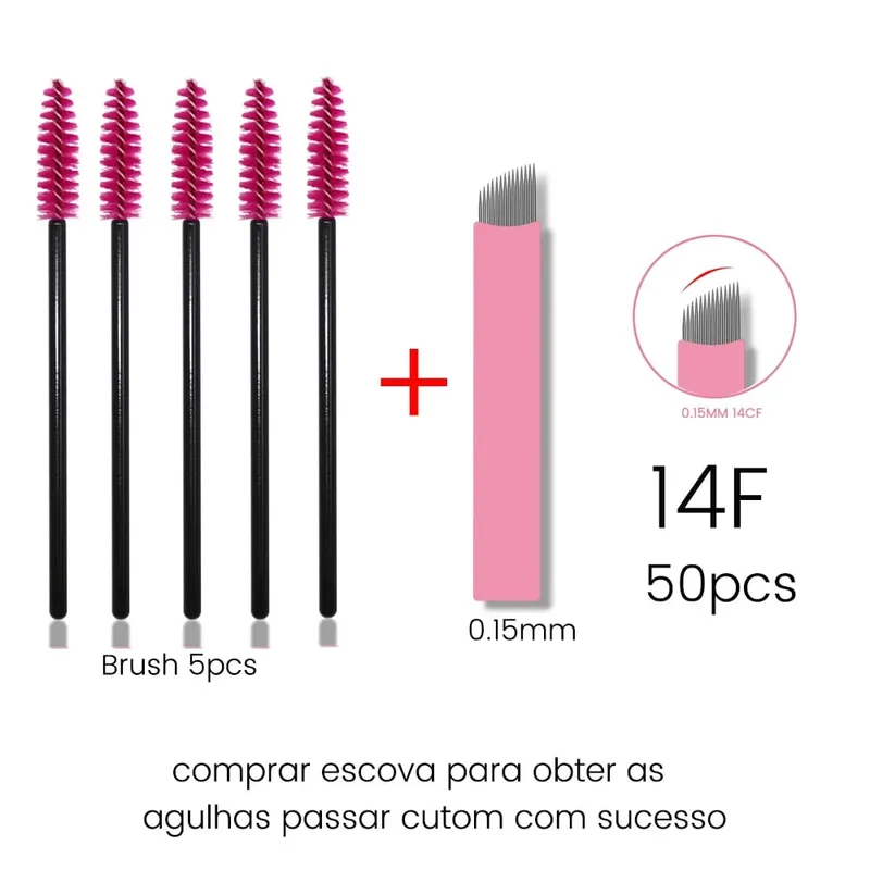 Kits de escovas de cílios descartáveis, agulhas de microblading, diâmetro 0.15mm, micro lâminas tebori, tatuagem, sobrancelha, suprimentos, aplicadores de maquiagem — image 13
