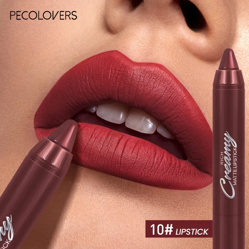 Pelapik Bibir Matte Pelbagai Warna Digunakan Sebagai Pelapik Bibir dan Gincu Mudah Digunakan Dengan Tepat Kalis Air Tahan Lama Tidak melekat — image 18