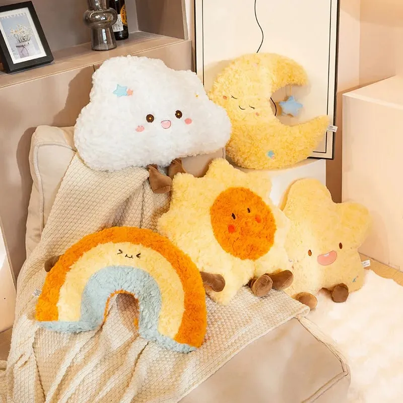 Coussin en peluche arc-en-ciel, mignon, nuage, soleil, lune, étoile, jouet en peluche, décoration de chambre à coucher, poupée, coussin de canapé, 45cm — image 2