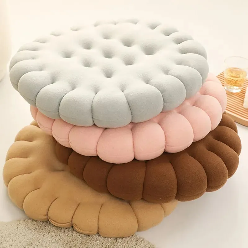 Echtes Keks-Form-Plüschkissen, weiches kreatives Kissen, Stuhl, Autositz-Pad, dekoratives Keks-Tatami-Rückenkissen, Sofa, Zuhause — image 7