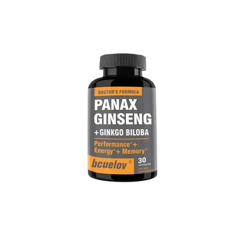 โสม + อาหารเสริมแปะก๊วย Biloba ช่วยเพิ่มโฟกัสพลังงานรองรับประสิทธิภาพทางปัญญาของนักกีฬาและสุขภาพหัวใจ 120 แคป