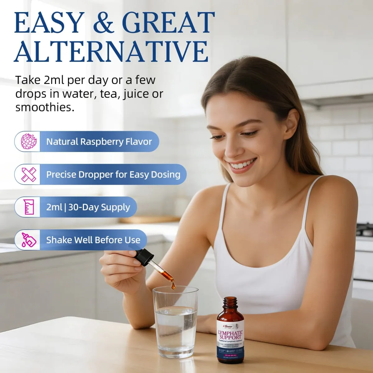 Alliwise Lymphatic Health Support Drops 11 in1 Herbal Compound Formula Καθαρισμός σώματος & Αναζωογόνηση Πεπτική Υποστήριξη Λεμφική Αποτοξίνωση — image 6