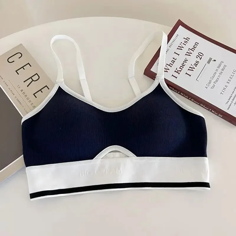 Nahtlose Sport-Bralette für Teenager, kabellos, Anti-Sagging, dünne Körbchen, kleine Bruststütze, Racerback, leichtes BH-Set, Dessous — image 10