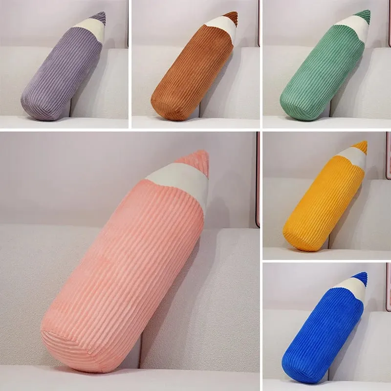 70CM Cartoon Colored Pencil Plush Pillow Soft Sofa Room Cushion Simulation Crayon Toys Nice Gifts