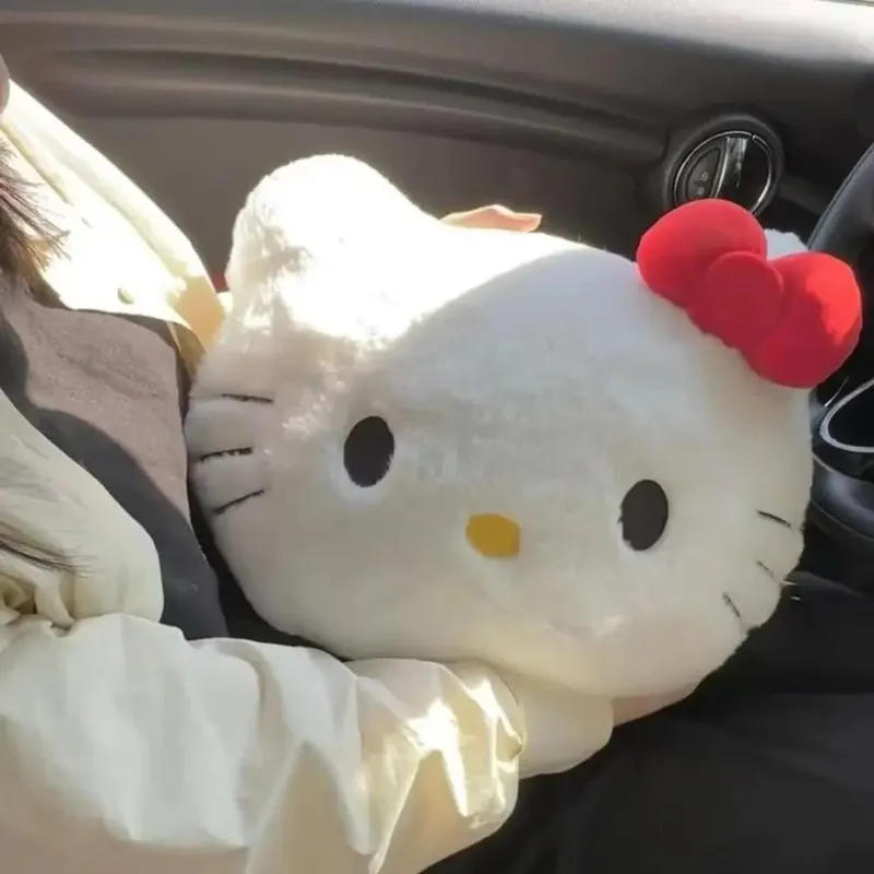 *Anime Sanrio Hello Kitty Cute Cartoon Head Plush Pillow Sofa Bedside Cushion Car Cushion Nap Pillow Birthday Gifts for Girl — image 3