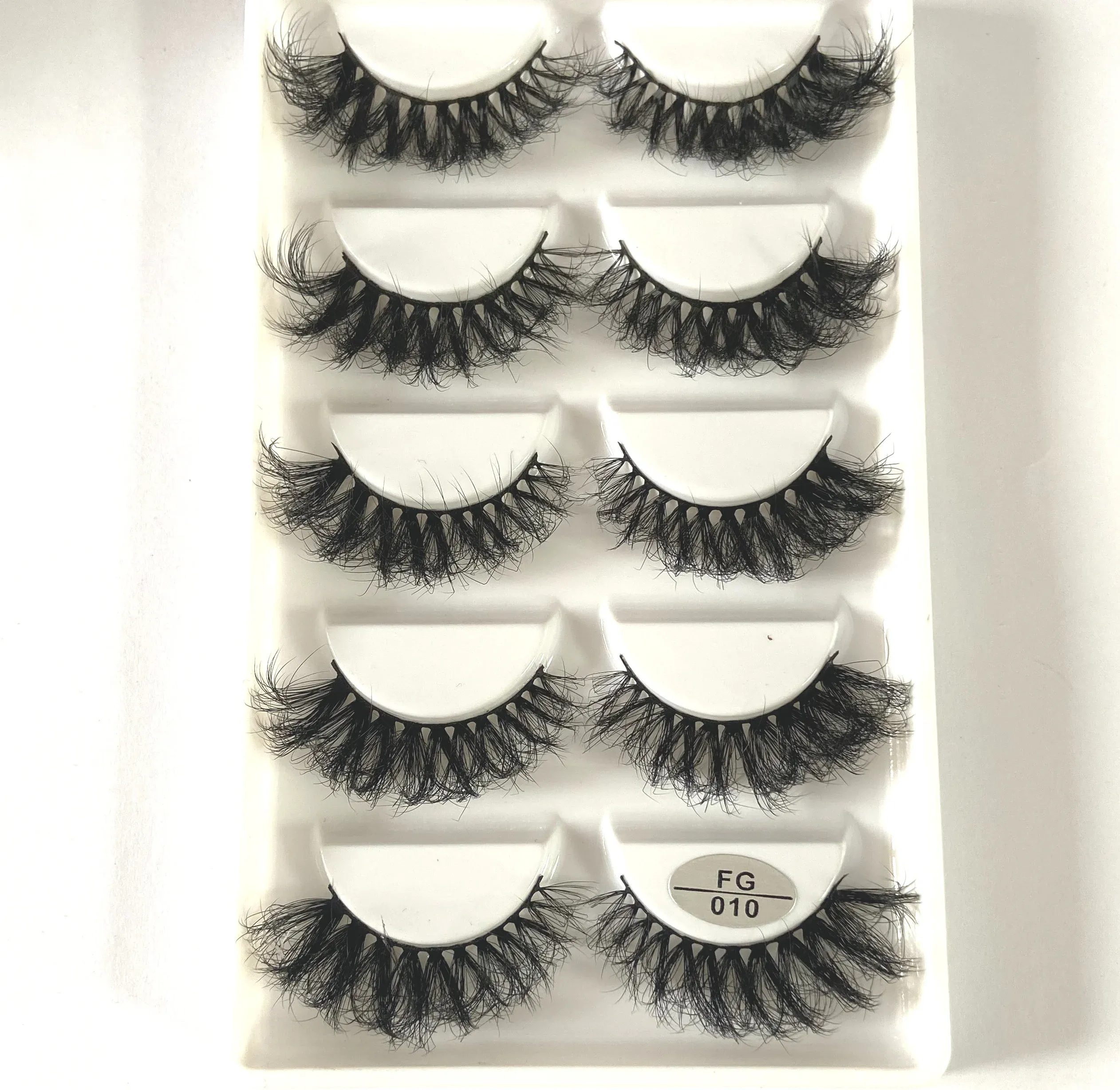 5 Pasang Bulu Mata Mink Buatan Tangan Bulu Mata Palsu Pendek Lebat Asli Bulu Mata Berantakan Panjang Bulu Mata Makeup Peringkat Boleh Diguna Semula — image 6