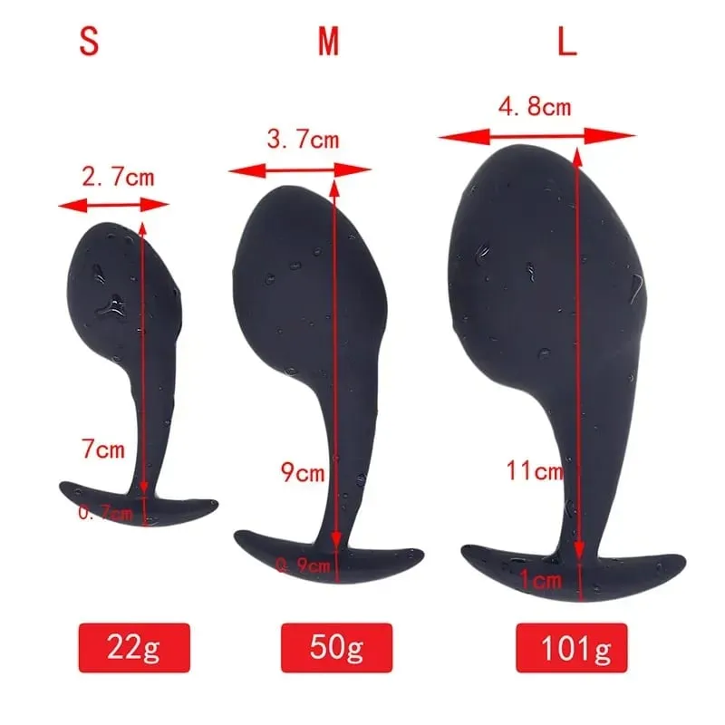 ซิลิโคน Anal Dilator แต่ Butt Plug Tadpole รูป Buttplug Butplug Analplug Anus ตูดลูกปัด Anchor ของเล่นนวดต่อมลูกหมาก
