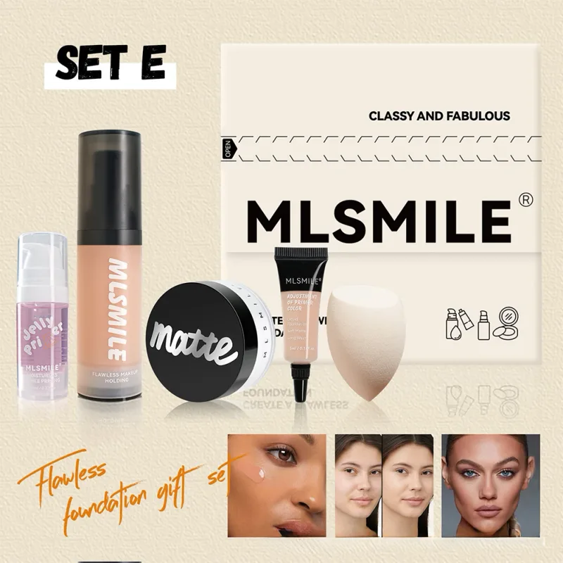 All-in-One-Foundation-Make-up-Geschenkset, vollständig deckender Concealer, Fixierpuder, Make-up-Schwamm, tragbares Gesichtskosmetik-Set — image 11