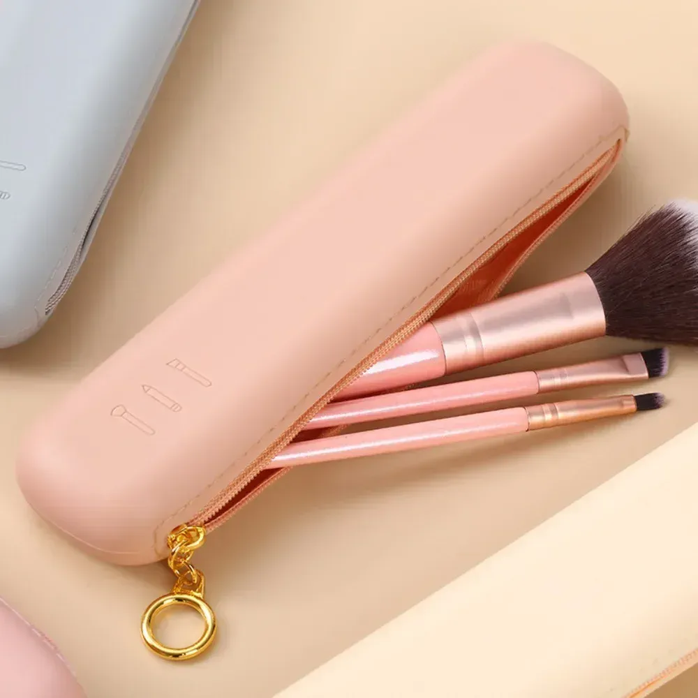 1pc Silicone Make Up Brushes Storage Bag Multi Function Travel Makeup Brush Holder Portable Cosmetic Tool Organizers Zipper Case — image 4