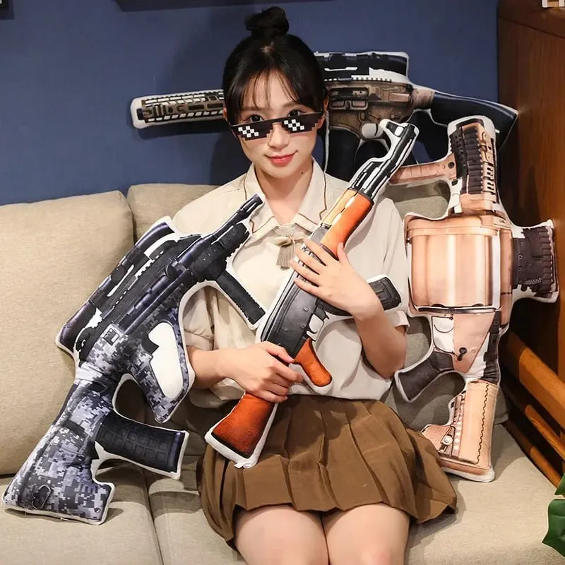 Super Cool Realistic Stuffed Printed Firearm Plush Toys Soft Funny Lifeiliek Rifle Sniper Rifle Toys Game Props For Boys — image 3