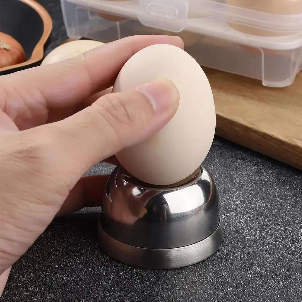 Penindik Telur Baja Tahan Karat Jarum Pelubang Telur Perlengkapan Dapur untuk Aksesori Pembuka Penusuk Telur Rebus — image 8