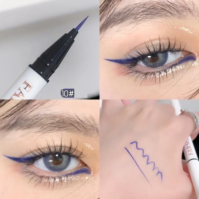 12 Colors Waterproof Eyeliner Pen Ultra-Fine Tip Liquid Eyeliner Long-Lasting Eye Liner Quick-Dry Colorful Makeup for Cosplay — image 17