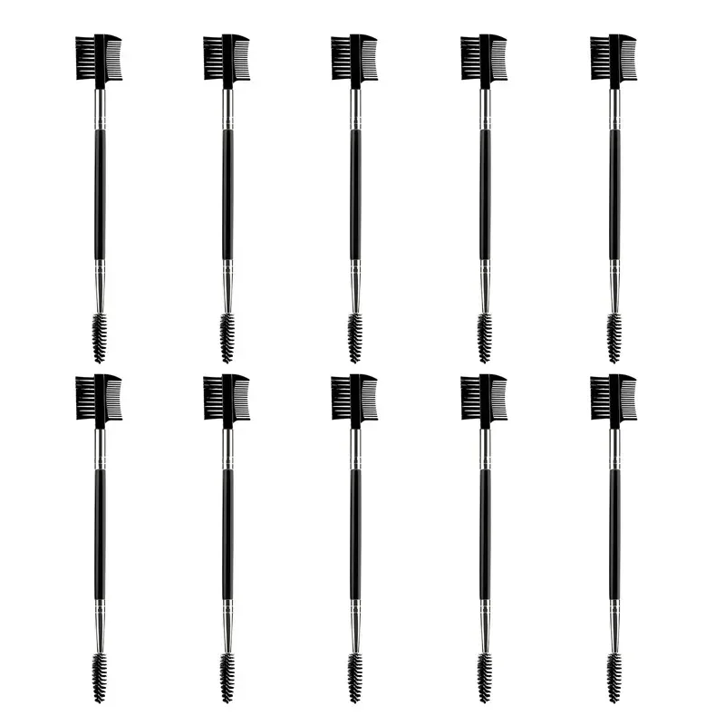 3/10 PC 1PC Doppelseitige Augenbraue Kamm Pinsel Schönheit Make-Up Pinsel Wimpern Applikator Professionelle Bilden Werkzeug — image 14