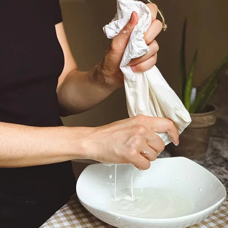 1/3 stk Genanvendelige ostekludsposer til siling af kaffefilterfiltre Mesh-pose Presbar Naturlig silende nøddemælk Fi