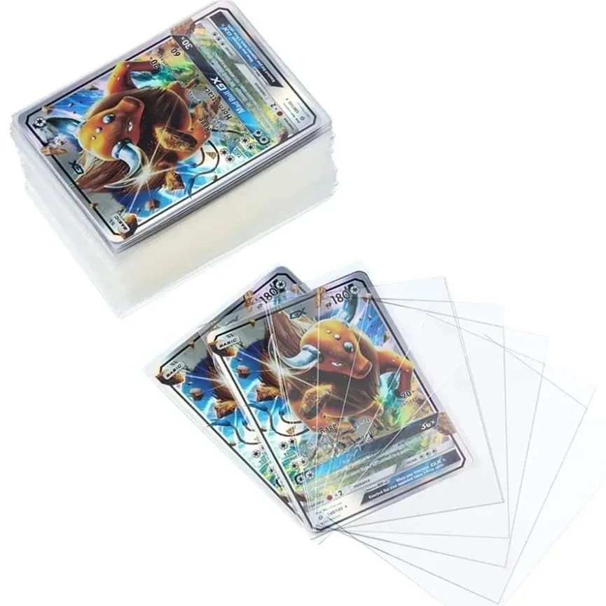 67*90 mm pouzdra na hry Průhledný chránič na hraní Kompatibilní obchodování Yugioh Pokemon Baseball Držák karet Dětská hračka — image 1