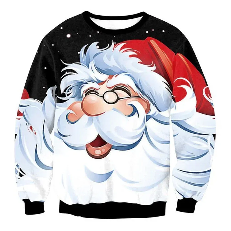 Festival Christmas Pattern Sweatshirts For Men Humping Reindeer 3D Printed Pullover Holiday Party O-Neck Hoodies Long Sleeves — image 23