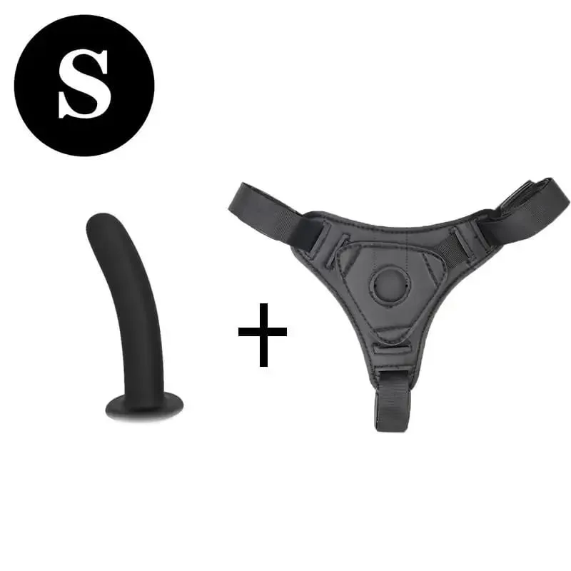 Verstellbares Silikon-Umschnalldildo-Geschirr-Set, S, M, L, Größen, realistische Penishöschen für Frauen, lesbische Paare, G-Punkt, Anal, Vaginal