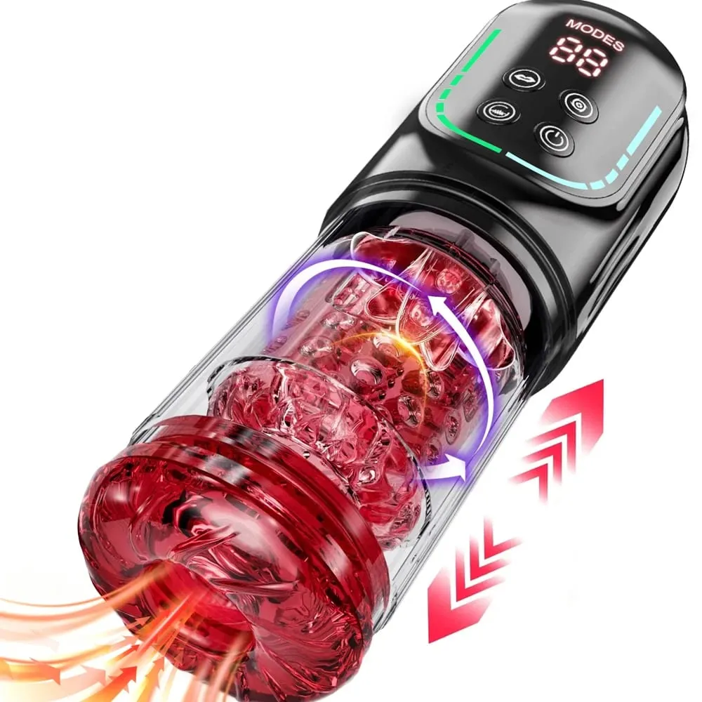 Automatický nápor Rotující mužský masturbátor Olizování Stroker Sání Kouření Ovládání APP Pennis Pump Sexuální hračky pro dospělé pro muže — image 1