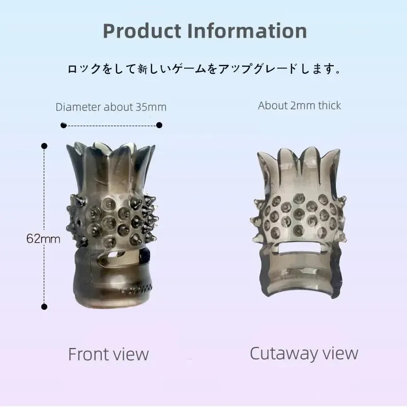 Ring Penis Sleeve Ring Penis Enlargement Cock Ring Male Time Delay Ejaculation Reusable Condom Adult Sex Toys for Man — image 6