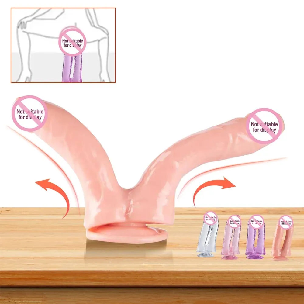 Doppelenddildo, Sexmaschine, realistischer Dildo mit Saugnapf, G-Punkt, Orgasmus, Analplug, Sexspielzeug für Frauen, JoinJJtoy — image 2