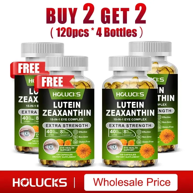 Pure Lutein Eye Care Capsules with Zeaxanthin & Vitamins Support Vision Clarity & Relieve Eye Fatigue & Immune Care
