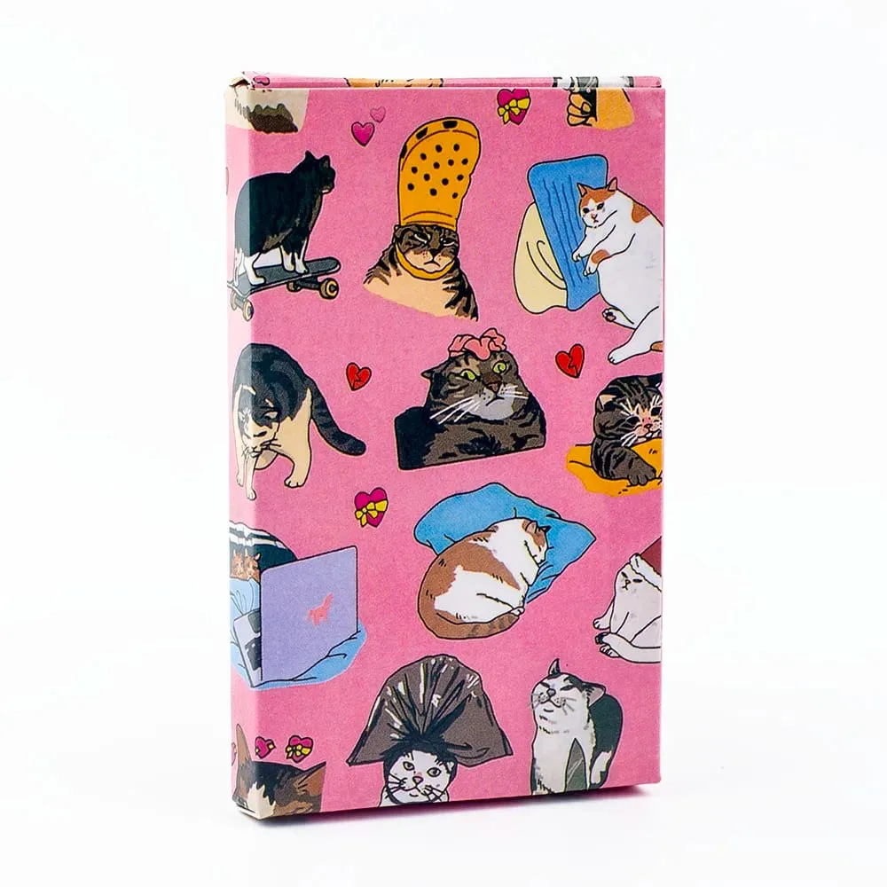 Cat Meme Tarot Deck Funny Witchy Cat Kawaii Uwu 22 Major Arcana - เหมาะสำหรับ Family Gathering Divination Board เกม 10.3*6 ซม.