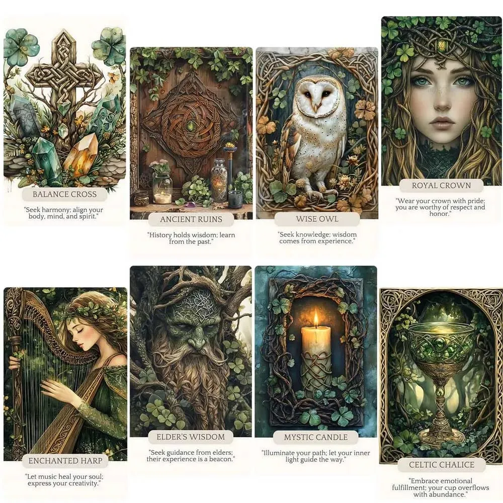 50 Pcs 13x8cm Celtic Magic Oracle Cards Create Your Magical Deck for Spiritual Practice Card Games — image 2