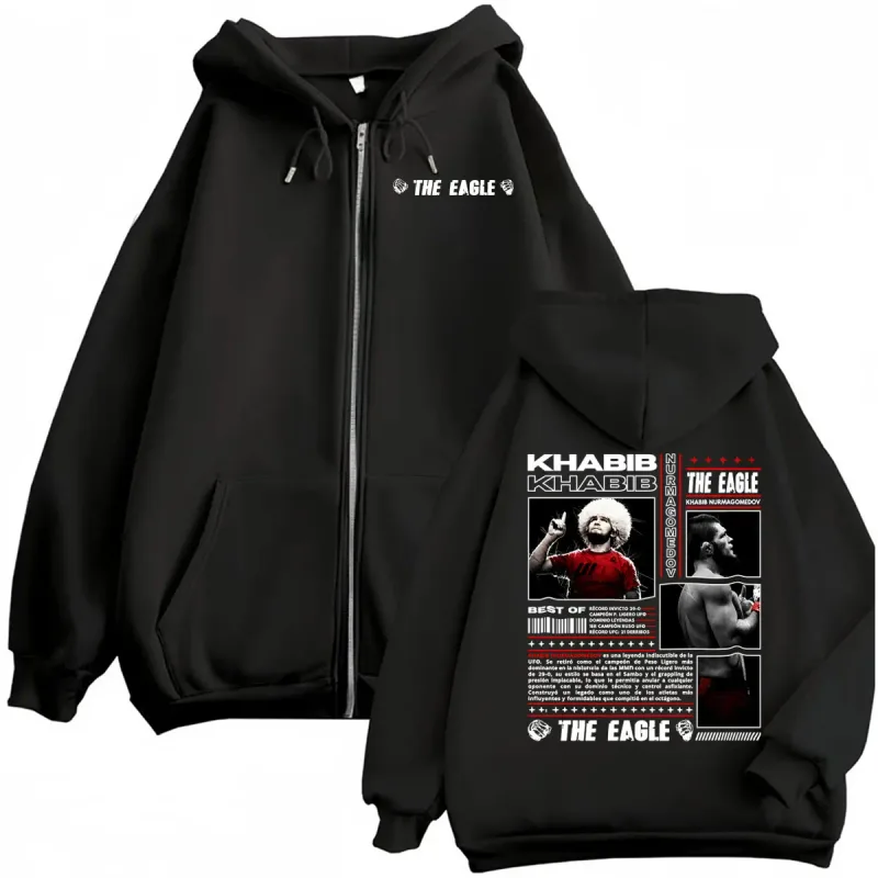 The Eagle Khabib Nurmagomedov Fan Gifts Zipper Hoodies Men Women Fashion Classic Jacket Sweatshirt High Quality Zip Up Pullovers — image 1