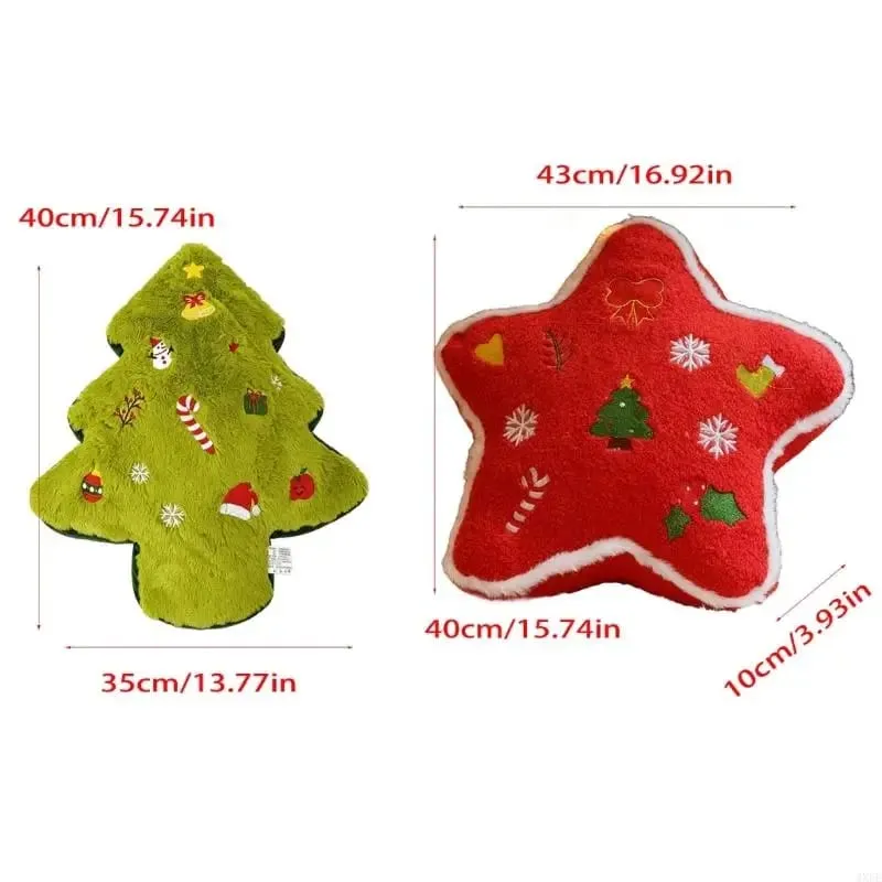 Plush Pillow Christmas Cushion for Bedroom and Sofa Decors Soft Stuffed Throw Pillow Holiday Decoration for Kids and Family — image 4