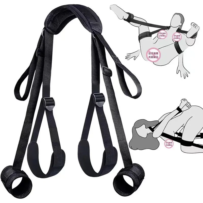 Restraint Erotica Binding Sex Forced Split Leg Straps Neck Wrist Bdsm Bondage Set Sex Toys For Woman Couples Product No Vibrator — image 2