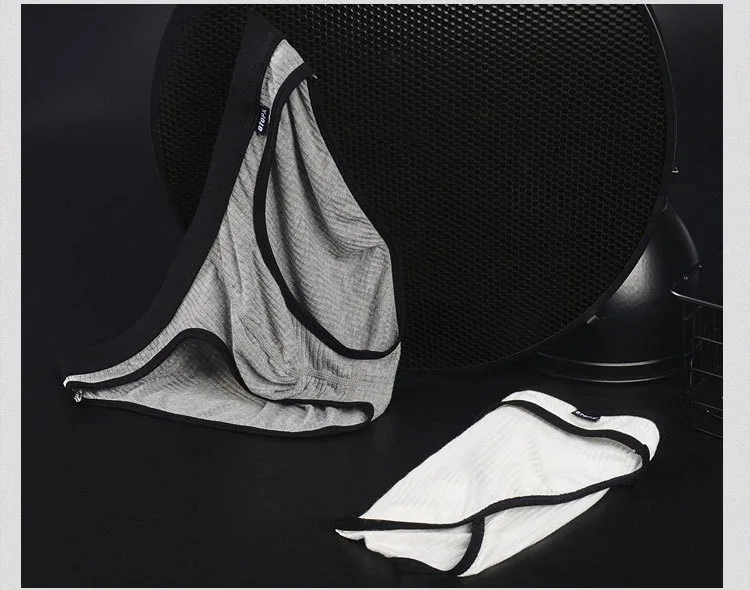 Herren-Unterwäsche, U-konvexe Beutel-Slips, atmungsaktiv, weich, elastisch, Low-Rise-Höschen für Männer, tägliche Dessous, 2er-Pack — image 11