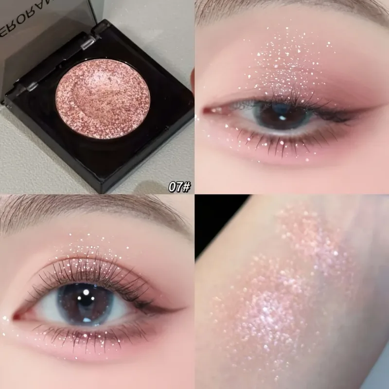 Herorange 16 Color Eyeshadow Highlight Palette Matte Shimmer Orange Brown Pink Champagne Waterproof Portable Festival Mak — image 10