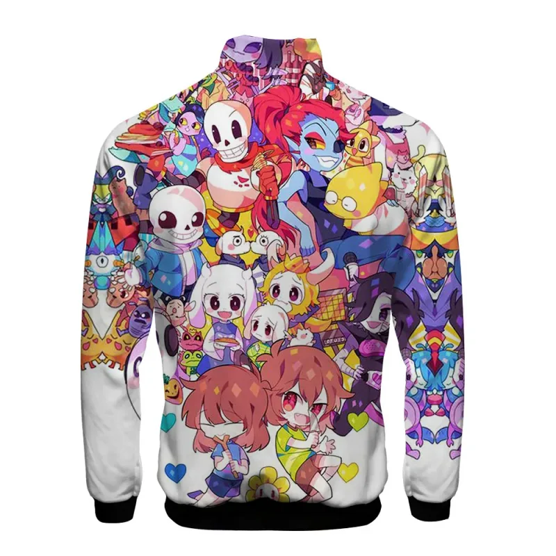 Sang Trọng Phổ Biến Sans Undertale 3D In Hình Dây Kéo Áo Raglan Áo Gió Bé Trai/Bé Gái Thoải Mái Cổ Đứng Áo Áo Khoác — image 3