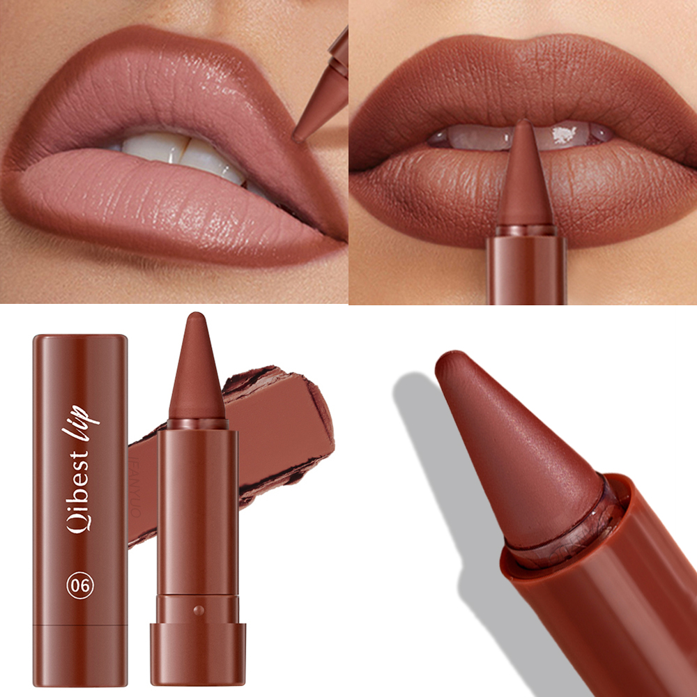 Twist Up Lip Liner Penna per rossetto Fard in polvere multiuso Velluto opaco Contorno labbra impermeabile Tazza antiaderente Lip Rouge Trucco