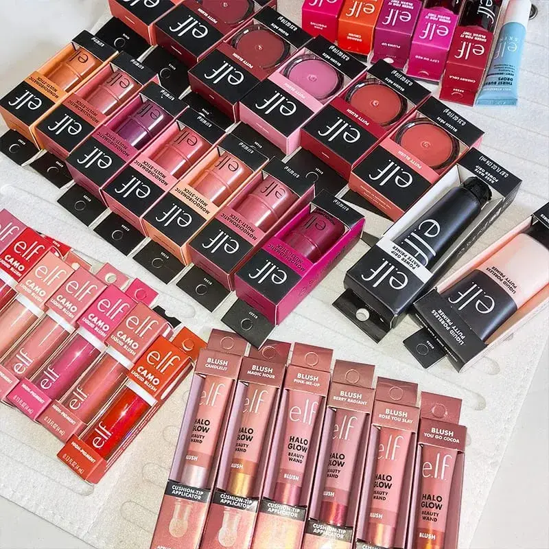 Elf Celebrity Limited Co-branded Double-ended Smooth Lip Liner Peptide Lipstick Lip Balm Liquid Blush Let-at påføre Blush Stick