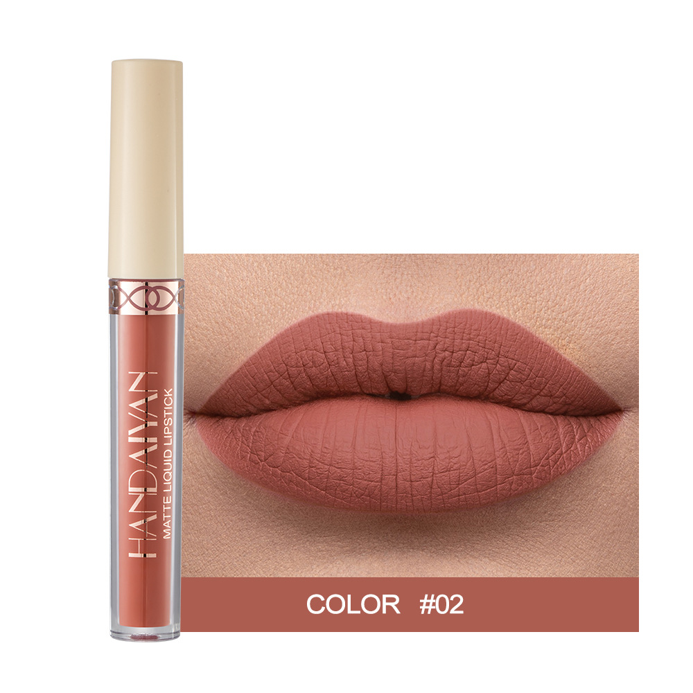 Rossetto liquido opaco nudo impermeabile Tazza antiaderente Tinta per labbra Trucco Rosso opaco Lucidalabbra Cosmetici Rossetti a lunga durata Trucco — image 12
