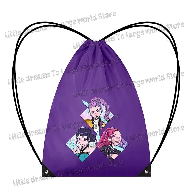 Anime Figure Drawstring Bag Portable Backpack Large Capacity Gym Sports Clothes Organizer Storage Pouch Bundle Pocket Women Gift — image 22