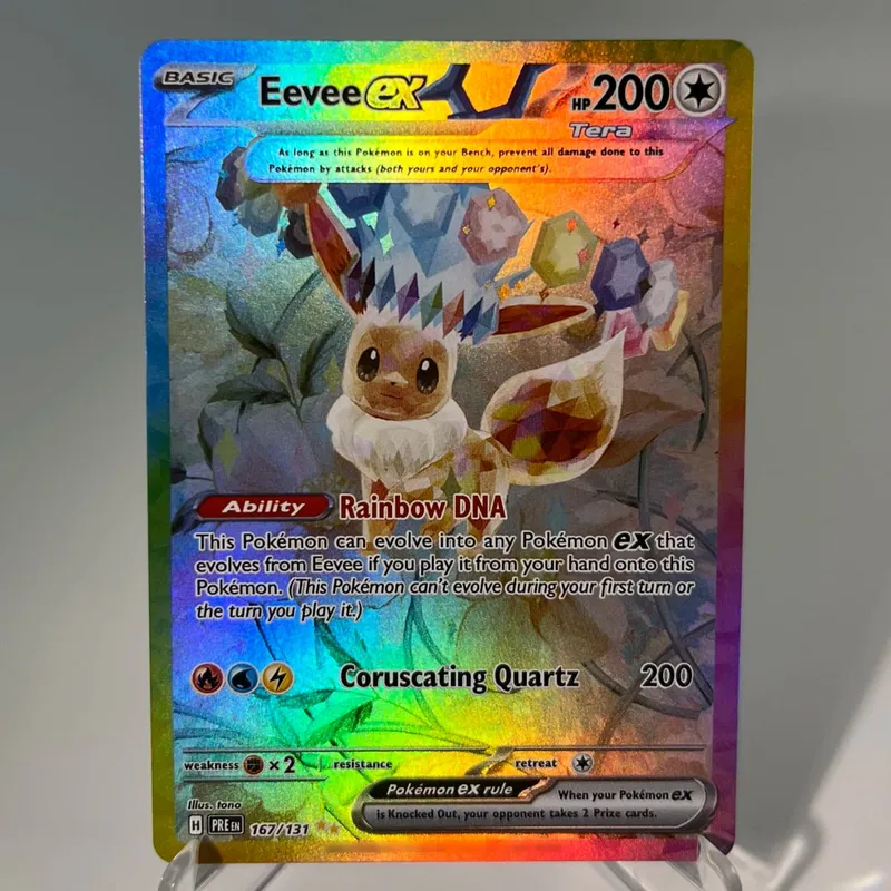 Kad PKM Prismatic Evolutions PTCG5-A GX Rainbow Umbreon Sylveon Leafeon ex Rare Collection Battle Toys Hadiah untuk Hobi — image 30