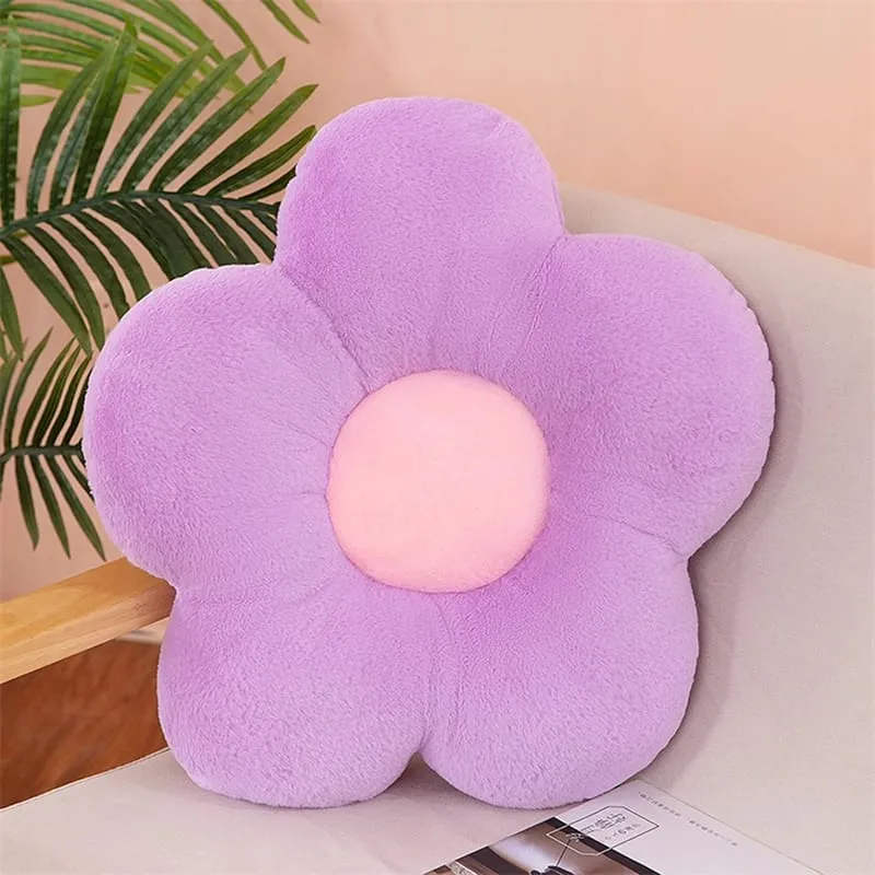ปฏิบัติ 35 ซม. Kawaii ดอกไม้ที่มีสีสันหมอน Plush Cushion Soft Sunflower Plant Mat ตุ๊กตาโซฟาเตียง Sleeping Back Decor ของขวัญ — image 12
