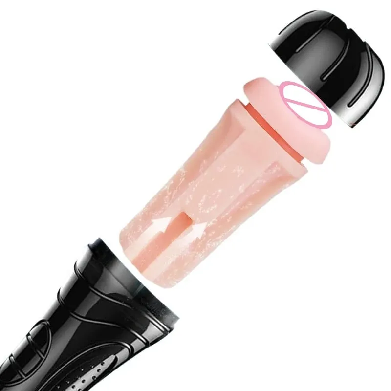 Masturbatore maschile Succhiare Rotazione Esercizio di resistenza Carne come la luce Vibratin 2-in-1 Masturbaror Parar Hombre Giocattoli del sesso per gli uomini — image 1
