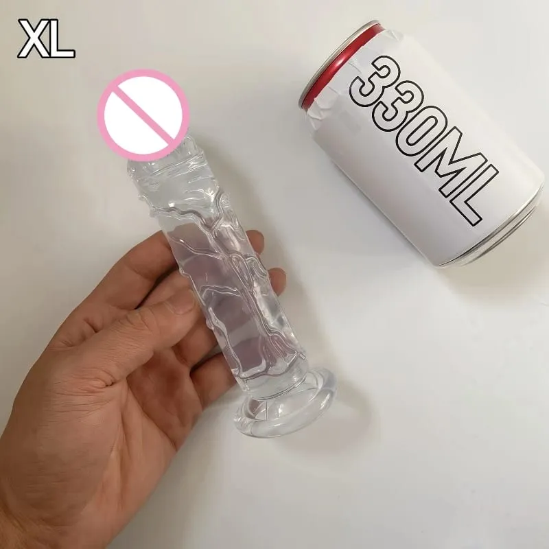 Frauen Realistische Anal Butt Plug Transparent Dildo Saugnapf Großen Schwanz Weiche Masturbatoren G-punkt Großen Penis Erwachsene Sex Produkt 18+ — image 3