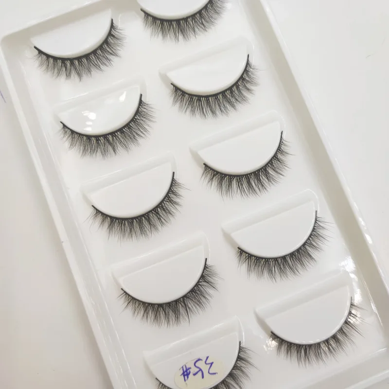 Natural 3D Mink False Eyelashes Makeup Fake Eye Lashes Faux Cils Make Up Beauty Tools Wholesale 5 Pairs — image 20