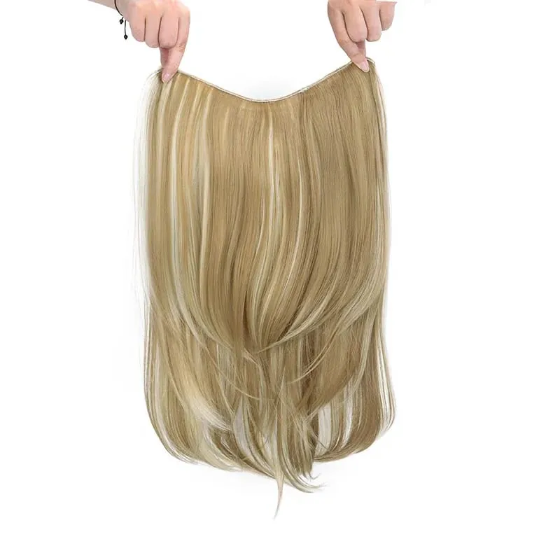 22 นิ้วสังเคราะห์ยาว Micro CURLY Layered Hair EXTENSION Patch ธรรมชาติที่มองไม่เห็น One Piece วิกผมสำหรับผู้หญิง — image 13