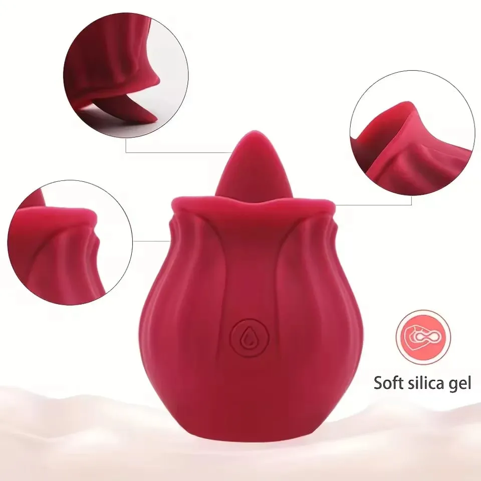 Rose Tongue Licking Vibrator G Spot Clitoris Nipple Stimulator Massager Masturbator Adult Sex Toys for Couples Adult — image 3