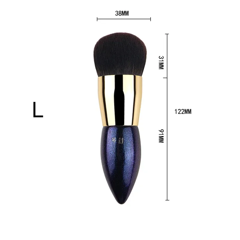 Professioneller handgemachter Make-up-Pinsel mit kurzem Griff, Gesichtspuder- und Foundation-Pinsel, weiche Make-up-Pinsel aus synthetischen Fasern — image 9