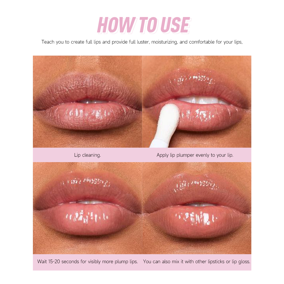 Glitter Plumping Lip Gloss Jelly Strawberry Moisturizer Minyak Bibir Buah-buahan Telus Kesepenuhnya Telus Tint Bibir Gel Tiub Lembut Makeup Penjagaan Bibir — image 7