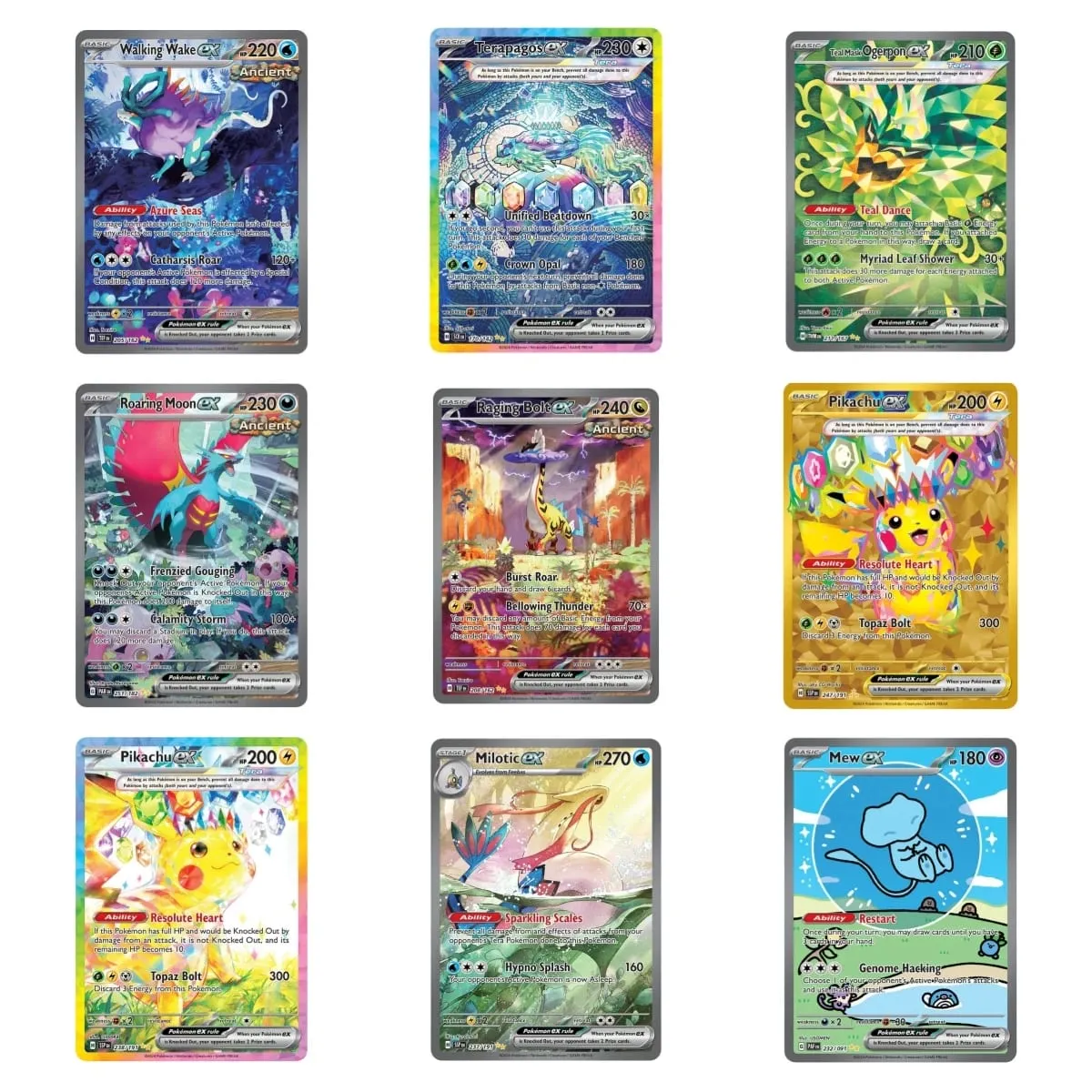 PKM Proxy EX การ์ด HolographicM Charizard-EX/ Mew/Greninja/Pikachu/Charizard/M Charizard/ex PTCG คอลเลกชันเกมการ์ดเกมของเล่น — image 6