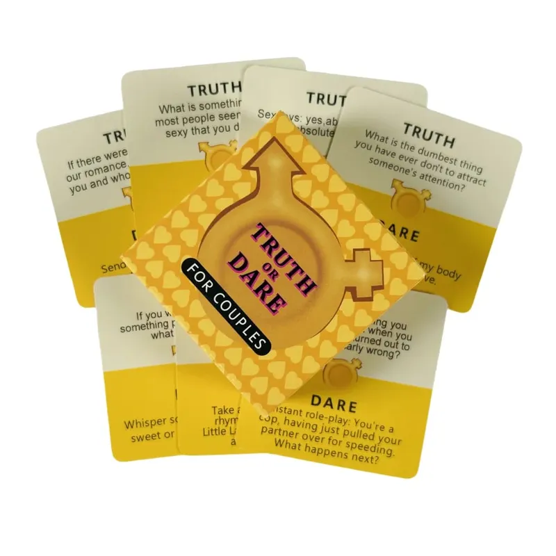 Mini ขนาด Truth Or Dare การ์ดเกม Travel Trivia ชื่อที่ปรับแต่ง How Well Do You Know Me Riddle Me เกมนี้สำหรับ Party Play — image 3