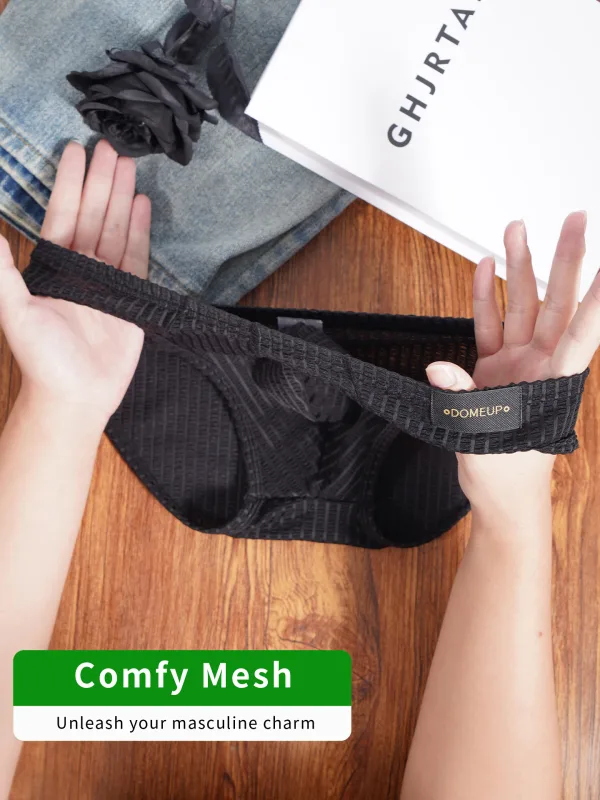 Quần Lót Nam Gân Họa Tiết Nam Ngắn Nylon Elastane Quần Lót Nhẹ Mỏng Thoải Mái Nam Tam Giác Quần Lót M‑XXL — image 7